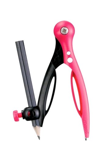 Pink compass pencil set - pink, &
