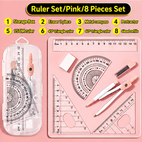 Pcs maths geometry set - pcs, ruler
