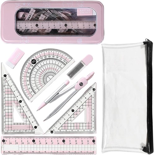 Piece protractor and compass - piece,